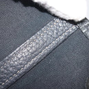 HERMES Garden Party PM Hand Bag Canvas Black Silver Auth BA14200-20