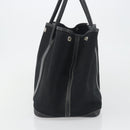 HERMES Garden Party PM Hand Bag Canvas Black Silver Auth BA14200-4