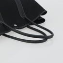 HERMES Garden Party PM Hand Bag Canvas Black Silver Auth BA14200-7
