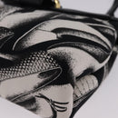 Salvatore Ferragamo Shoulder Bag Canvas Black Gold Auth BA14201A-11