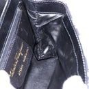 Salvatore Ferragamo Shoulder Bag Canvas Black Gold Auth BA14201A-18