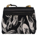Salvatore Ferragamo Shoulder Bag Canvas Black Gold Auth BA14201A-3