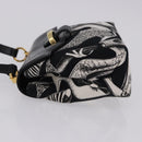 Salvatore Ferragamo Shoulder Bag Canvas Black Gold Auth BA14201A-5