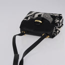 Salvatore Ferragamo Shoulder Bag Canvas Black Gold Auth BA14201A-6