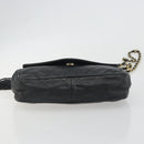 CHANEL Matelasse Chain Shoulder Bag Lamb Skin Black Gold CC Auth BA14204-5