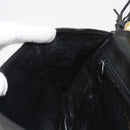 CHANEL Matelasse Chain Shoulder Bag Lamb Skin Black Gold CC Auth BA14204-21