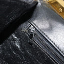 CHANEL Matelasse Chain Shoulder Bag Lamb Skin Black Gold CC Auth BA14204-22