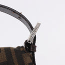 FENDI Zucca Canvas Mamma Baguette Shoulder Bag Brown Silver Auth BA14206SAV-19