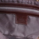 FENDI Zucca Canvas Mamma Baguette Shoulder Bag Brown Silver Auth BA14206SAV-22