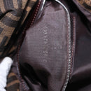 FENDI Zucca Canvas Mamma Baguette Shoulder Bag Brown Silver Auth BA14206SAV-11