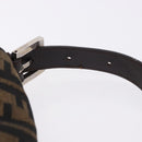 FENDI Zucca Canvas Mamma Baguette Shoulder Bag Brown Silver Auth BA14206SAV-8