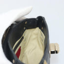 VALENTINO Studs Chain Shoulder Bag Leather Black Gold Auth BA14207A-19