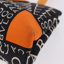 BVLGARI Logo Mania Tote Bag Nylon Black Orange Auth BA14208-15