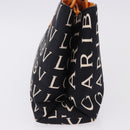 BVLGARI Logo Mania Tote Bag Nylon Black Orange Auth BA14208-4