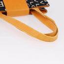 BVLGARI Logo Mania Tote Bag Nylon Black Orange Auth BA14208-7