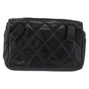 CHANEL Matelasse Waist bag Lamb Skin Red Gold CC Auth BA14211-2