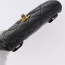 CHANEL Matelasse Waist bag Lamb Skin Red Gold CC Auth BA14211-5