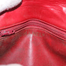 CHANEL Matelasse Waist Bag Lamb Skin Red Gold CC Auth BA14212-18