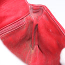 CHANEL Matelasse Waist Bag Lamb Skin Red Gold CC Auth BA14212-19