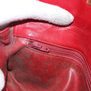 CHANEL Matelasse Waist Bag Lamb Skin Red Gold CC Auth BA14212-21