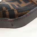 FENDI Zucca Canvas Mamma Baguette Shoulder Bag Brown Black Auth BA14215V-10