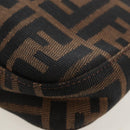 FENDI Zucca Canvas Mamma Baguette Shoulder Bag Brown Black Auth BA14215V-16