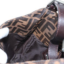 FENDI Zucca Canvas Mamma Baguette Shoulder Bag Brown Black Auth BA14215V-22
