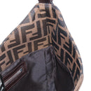FENDI Zucca Canvas Mamma Baguette Shoulder Bag Brown Black Auth BA14215V-23