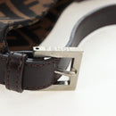 FENDI Zucca Canvas Mamma Baguette Shoulder Bag Brown Black Auth BA14215V-8