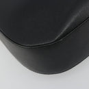 Salvatore Ferragamo Gancini Shoulder Bag Leather Black Silver Auth BA14216-12