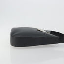 Salvatore Ferragamo Gancini Shoulder Bag Leather Black Silver Auth BA14216-4