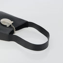 Salvatore Ferragamo Gancini Shoulder Bag Leather Black Silver Auth BA14216-7
