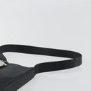 Salvatore Ferragamo Gancini Shoulder Bag Leather Black Silver Auth BA14216-8