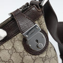 GUCCI GG Supreme Shoulder Bag PVC Beige Silver 148476 Auth BA14217-18