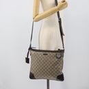GUCCI GG Supreme Shoulder Bag PVC Beige Silver 148476 Auth BA14217-24