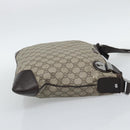 GUCCI GG Supreme Shoulder Bag PVC Beige Silver 148476 Auth BA14217-4