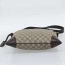 GUCCI GG Supreme Shoulder Bag PVC Beige Silver 148476 Auth BA14217-5