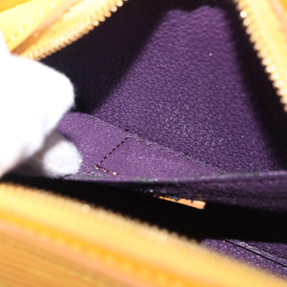 LOUIS VUITTON Epi Dauphine PM Pouch Yellow M48449 LV Auth BA14219
