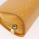 LOUIS VUITTON Epi Dauphine PM Pouch Yellow M48449 LV Auth BA14219-7