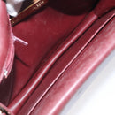 CARTIER Must Line Shoulder Bag Leather Bordeaux Gold Auth BA1422-11