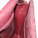 CARTIER Must Line Shoulder Bag Leather Bordeaux Gold Auth BA1422-19