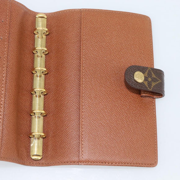 LOUIS VUITTON Monogram Agenda PM Day Planner Cover R20005 LV Auth BA14221