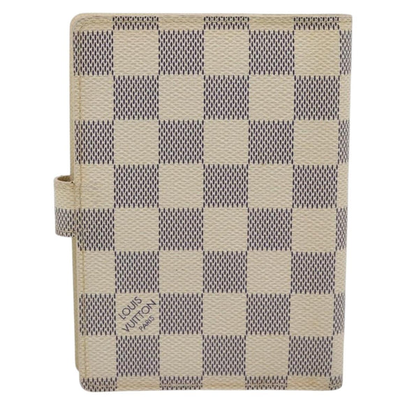 LOUIS VUITTON Damier Azur Agenda PM Day Planner Cover R20706 LV Auth BA14223
