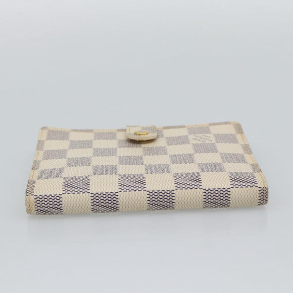 LOUIS VUITTON Damier Azur Agenda PM Day Planner Cover R20706 LV Auth BA14223