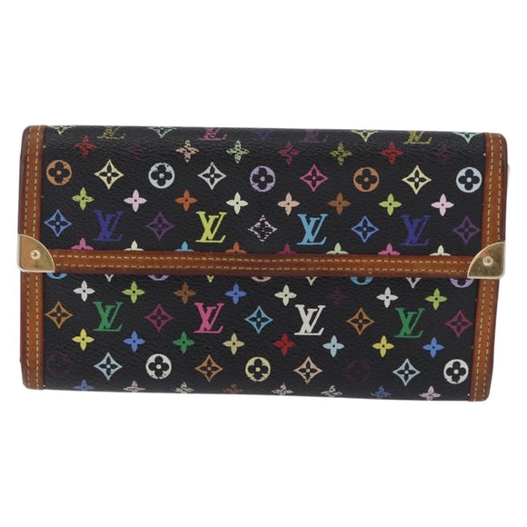 LOUIS VUITTON Monogram Multicolor Porte Tresor International M92658 Auth BA14226