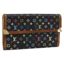 LOUIS VUITTON Monogram Multicolor Porte Tresor International M92658 Auth BA14227-1