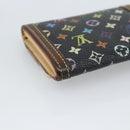 LOUIS VUITTON Monogram Multicolor Porte Monnaie Pla Black M92656 LV Auth BA14228-16