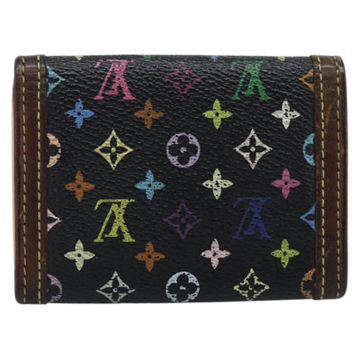 LOUIS VUITTON Monogram Multicolor Porte Monnaie Pla Black M92656 LV Auth BA14228 - 0