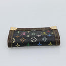 LOUIS VUITTON Monogram Multicolor Porte Monnaie Pla Black M92656 LV Auth BA14228-5
