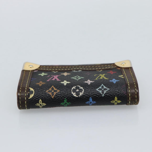 LOUIS VUITTON Monogram Multicolor Porte Monnaie Pla Black M92656 LV Auth BA14228